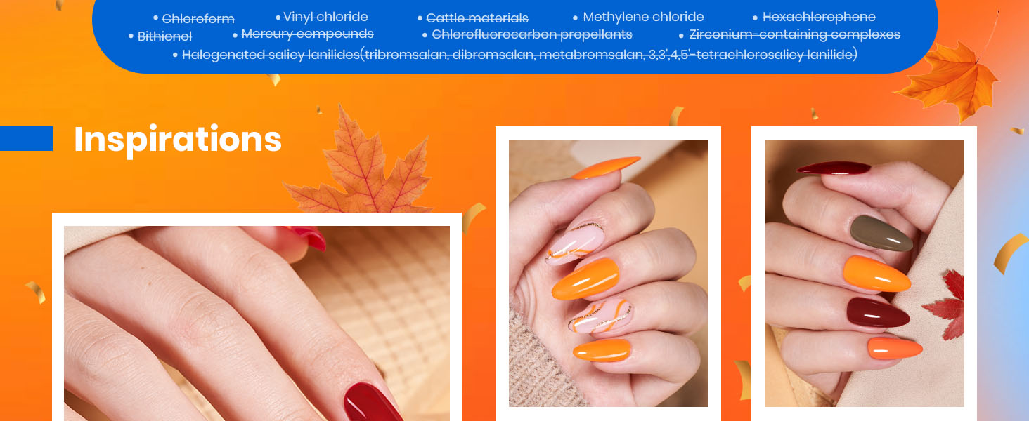 autumn gel nails