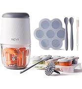 NCVI Puree Baby Food Processor Glass Set, Mini Infant Food Maker Blender Machine with 8 Blades an...