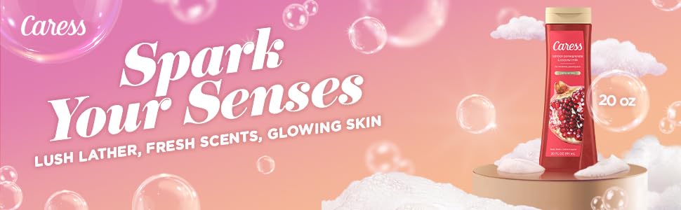 pomegranate, bodywash, body, wash, caress, scented, moisturizing