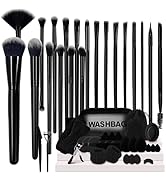 GZIXBDA Makeup Brush Set, 48Pcs Makeup Tool Set Premium Synthetic Foundation Concealers Powder Ey...