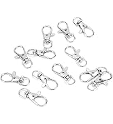 SALALIS 12 PCS Bird Cage Door Buckle Locks, Metal Hook Clip Anti Escape Swivel Buckle Lock Hook C...