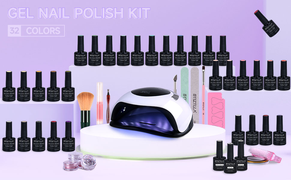 32 COLORS GEL NAIL POLISH KIT