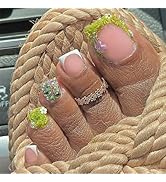 24 Pcs Press On Toenails Short,LINMEIZAI Summer Matte Pink Toe Nails Press Ons for Women Press On...
