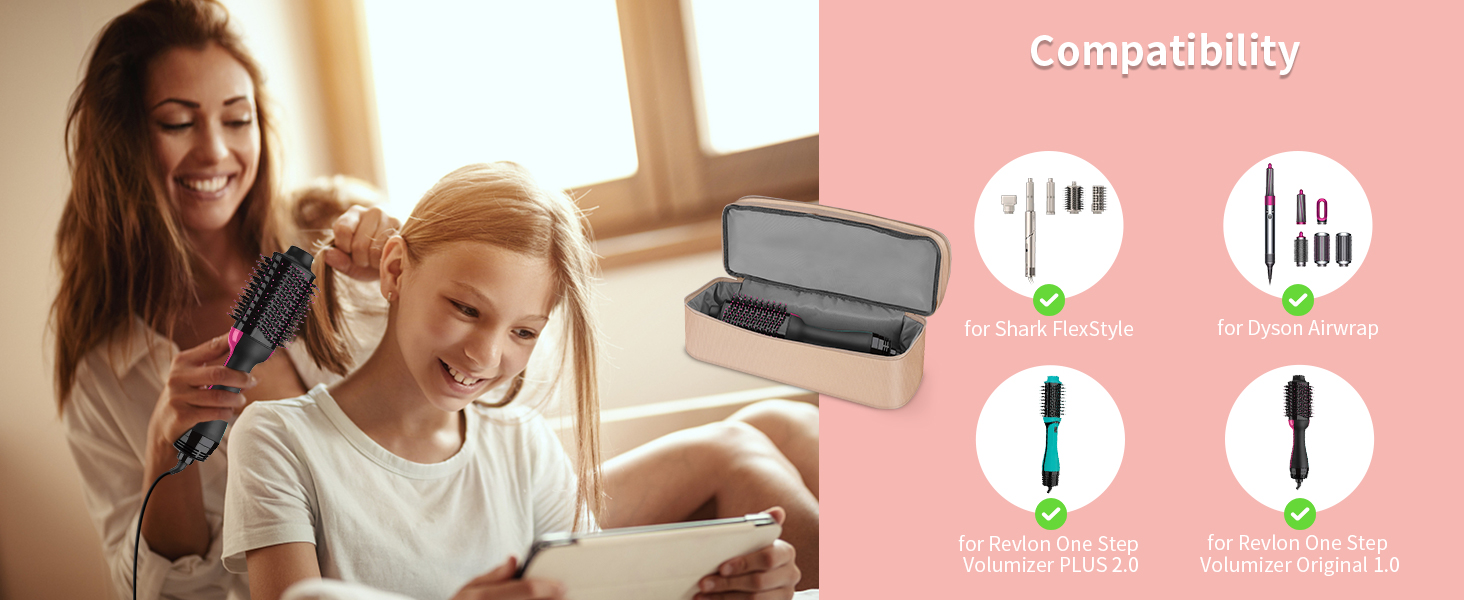 travel case for dyson airwrap hair dryer