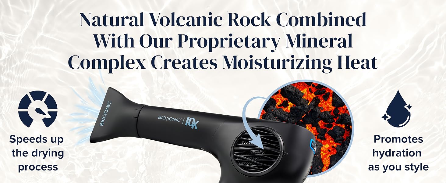 bioionic multitasking volcanic infused moisturizing hair heat styling tool professional salon 