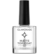 Glamonade Matte Top Coat Nail Polish: Clear Quick Dry Nail Polish Fast Air Drying Long Lasting Cl...