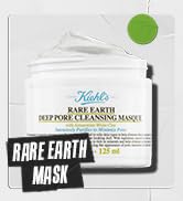 Kiehl's Rare Earth Deep Pore Cleansing Mask, Pore Minimizing Mask for Clogged Pores