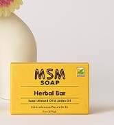 At Last Naturals MSM Soap Bar Body Soap for Women Fine Line and Wrinkle Reduction Herbal Moisturi...
