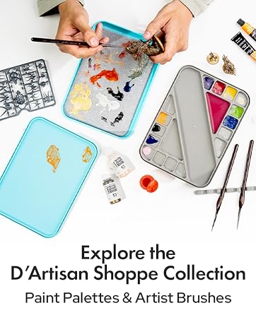 Explore D'Artisan Shoppe paint palettes and artist brushes, perfect for hobbyists and professionals.
