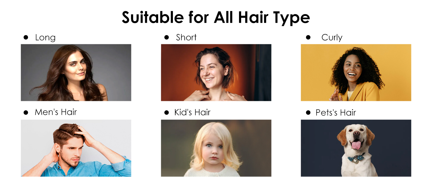SUITABLE FOR ALL HAIR TYPES