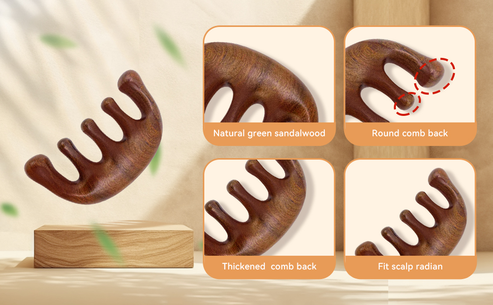 massage combs for women massage hair brush for hair growth massage hair comb sandalwood comb wide