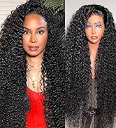 PIOPIC 13x6 Water Wave Lace Front Wigs Human Hair Pre Plucked 200 Density HD Transparent 