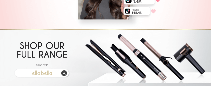 ELLA BELLA Pink 6 in 1 Professional Hot Air Styler
