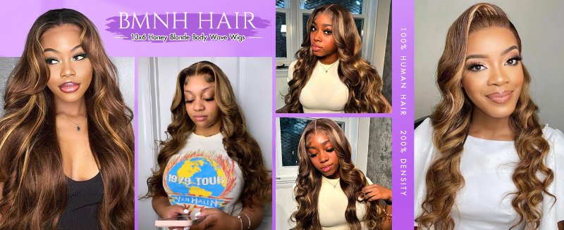 13x6 honey blonde body wave wig