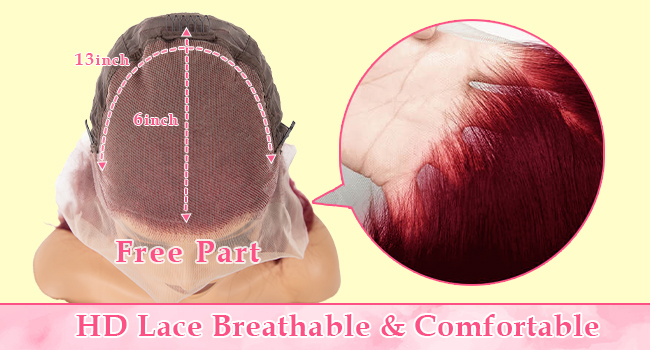 13x6 Body Wave HD Lace Frontal Wigs Human Hair Pre Plucked