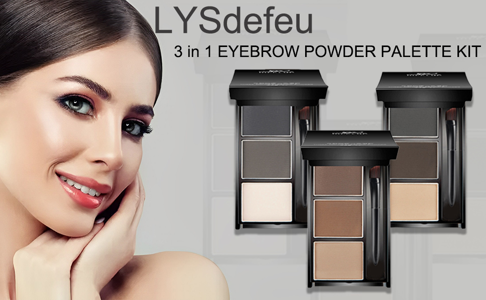 Eyebrow eye brow powder tinted filler pencil color palette set brown makeup gift for older women
