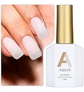 AILLSA Milky White Gel Nail Polish - Nude, Translucent, Soak Off - French Manicure Base - 0.51 Fl...