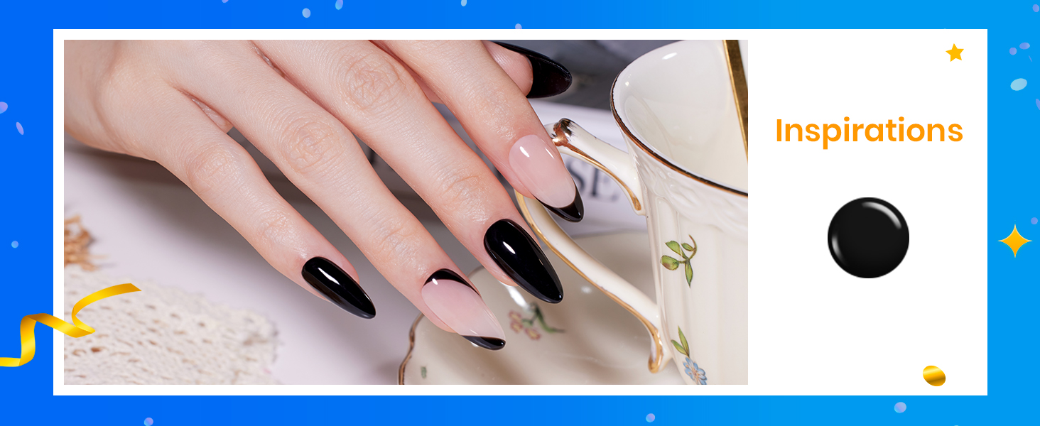 Beetles Black gel polish