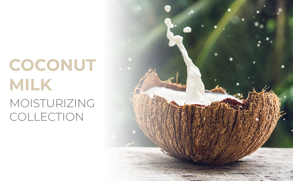 Coconut milk hydrating collection for dry color treated damaged oily dry hair