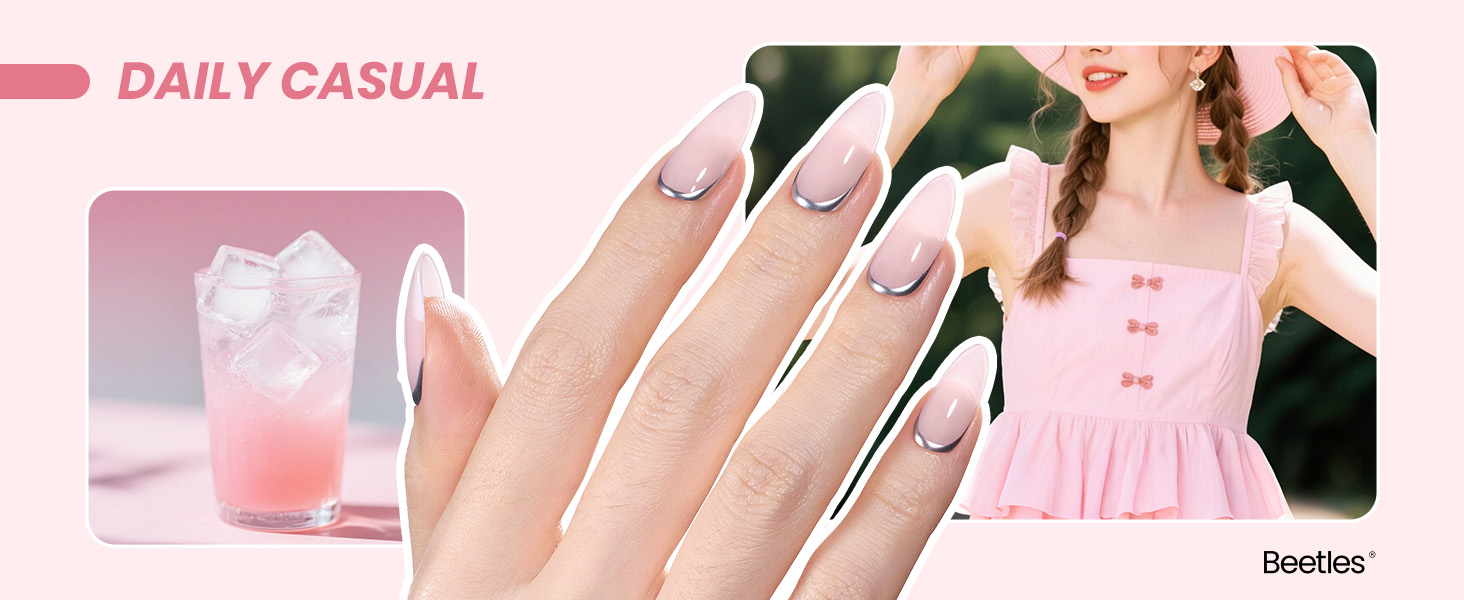 NUDE pink gel nail polish