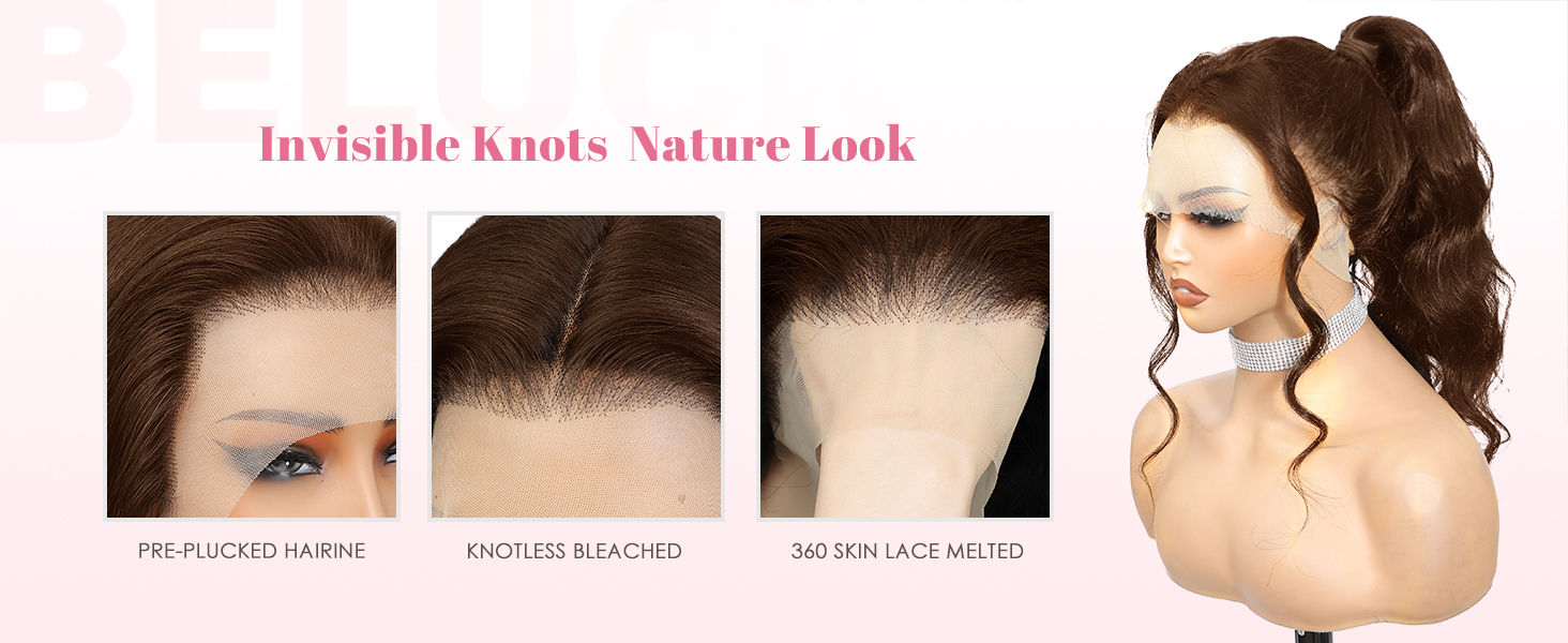chocolate brown lace front wigs human hair