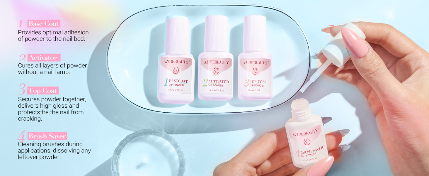 dip nail liquid set