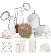 NCVI 2-in-1 Electric Breast Pump with Wearable Cups, Hospital-Grade Suction, Customizable Modes &...