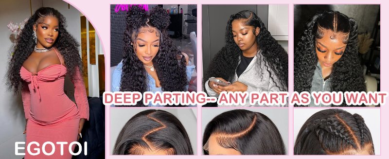 deep wave lace front wigs human hair