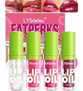4 Colors Lip Oil Lip Glaze,Hydrating Tinted Plumping Lip Gloss,Clear Pink Shiny Glow Reviver Lip ...