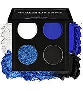 Afflano Multichrome Blue Eyeshadow Palette, Blendable Matte Shimmery Blue Eyes Makeup Palette, Du...