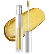 Glitter Sheer Silver Lip Gloss, Matte Metallic Shimmer Non-Stick Lip Gloss,Long-Lasting Waterproo...