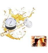 Relief Valve Assembly, Spunding Valve Lock with Gauge Beer Brewing Equipment 0-15psi (0-1bar)
