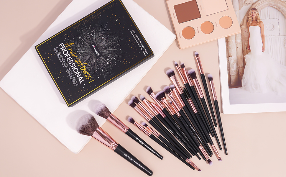 brushes set with box