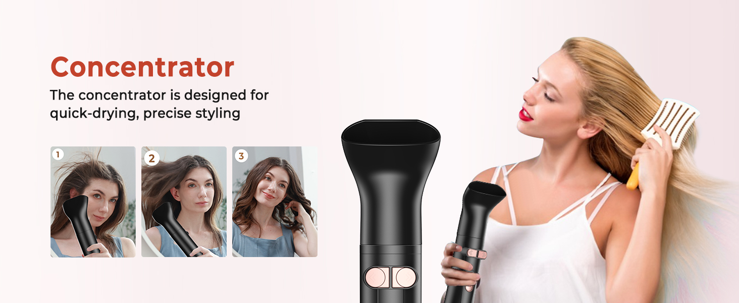 concentrator The concentrator is designed for quick-drying,precise styling