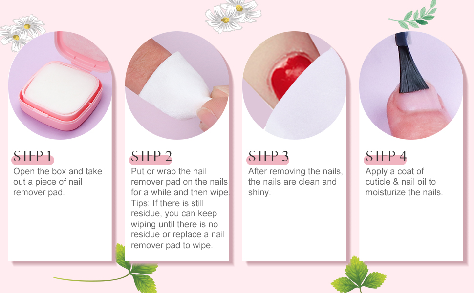 nail polish remover pads