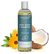 SoCal Suds & Company Baby Shampoo & Body Wash, 2-in-1 Organic Gel - Gentle Castile Soap with Vita...