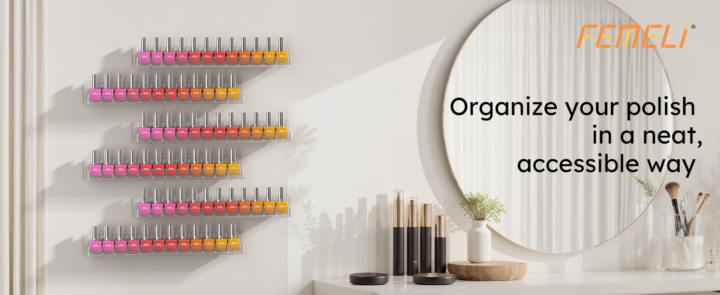 nail polish wall mount