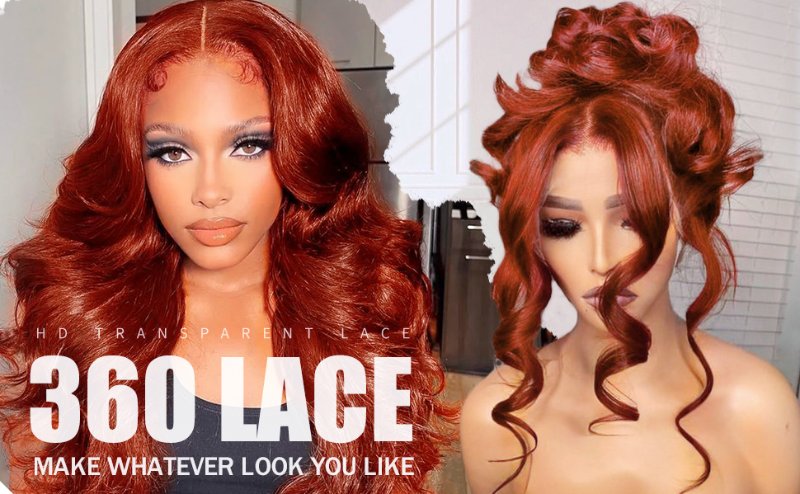 360 reddish brown lace fron wigs human hair colored wigs for women glueless wig hd lace frontal wig