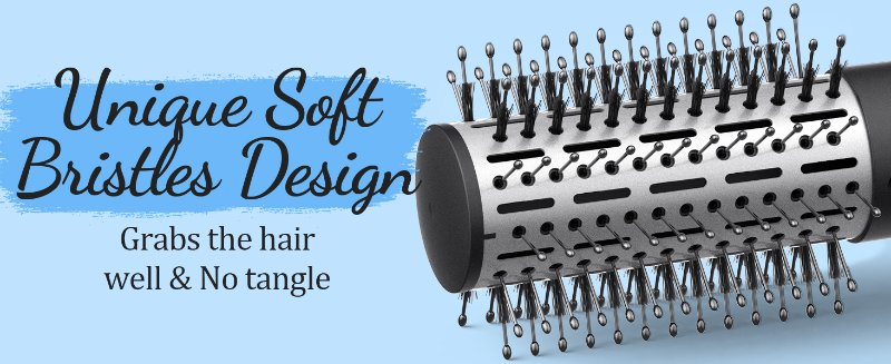 Rotating hair dryer brush