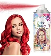 AIUEO Temporary Hair Color Spray Temporary Hair Dye, 1-Day Washable Hair Color Spray Red Hair Spr...