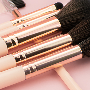 pink makeup brushes