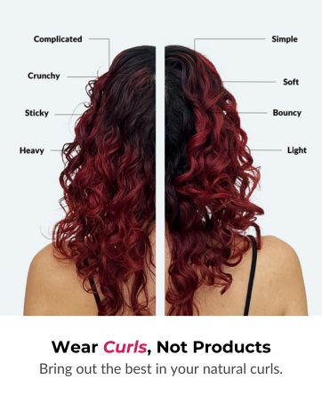 Wear Curls not Products LUS Brands Curly Hair damaged locks curlsmith not your mothers perfume gel
