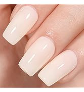 AILLSA Off White Gel Polish Nude White Jelly Gel Nail Polish Light Color Translucent Soak Off U V...