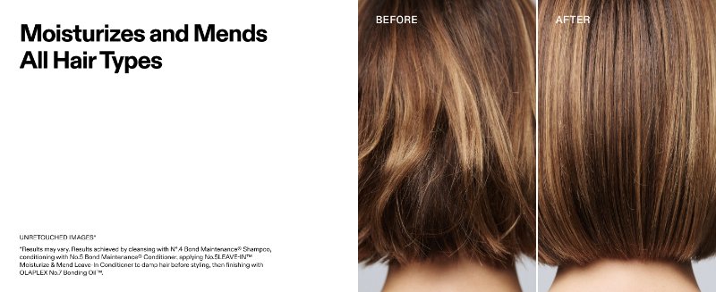 Moisturizes and mends all hair types