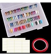 SUTOKAKA Nail Swatches Storage Box Press-On Nail Display Organizer Large Transparent Fake Nail Pa...