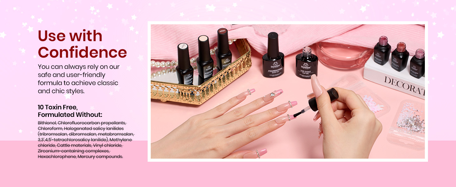Pink Nude Gel Nail Polish Set