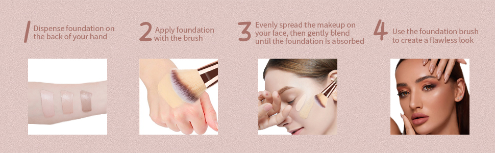 2Pack Dual-ended Makeup Brushes for Contouring, Blending, and Bronzing