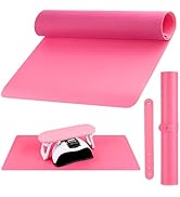 Beloving Nail Art Table Mat, (MAT ONLY) Nail Arm Rest Pad for Nail Tech, Soft Microfiber PU Leath...