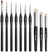 Miniature Paint Brushes Drybrush-10pcs Micro Detail Paint Brush Set,Small Fine Detail Brushes for...
