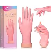 Buqikma Nail Practice Hand for Acrylic Nails, Mannequin Hand for Nails Practice, Flexible Bendabl...